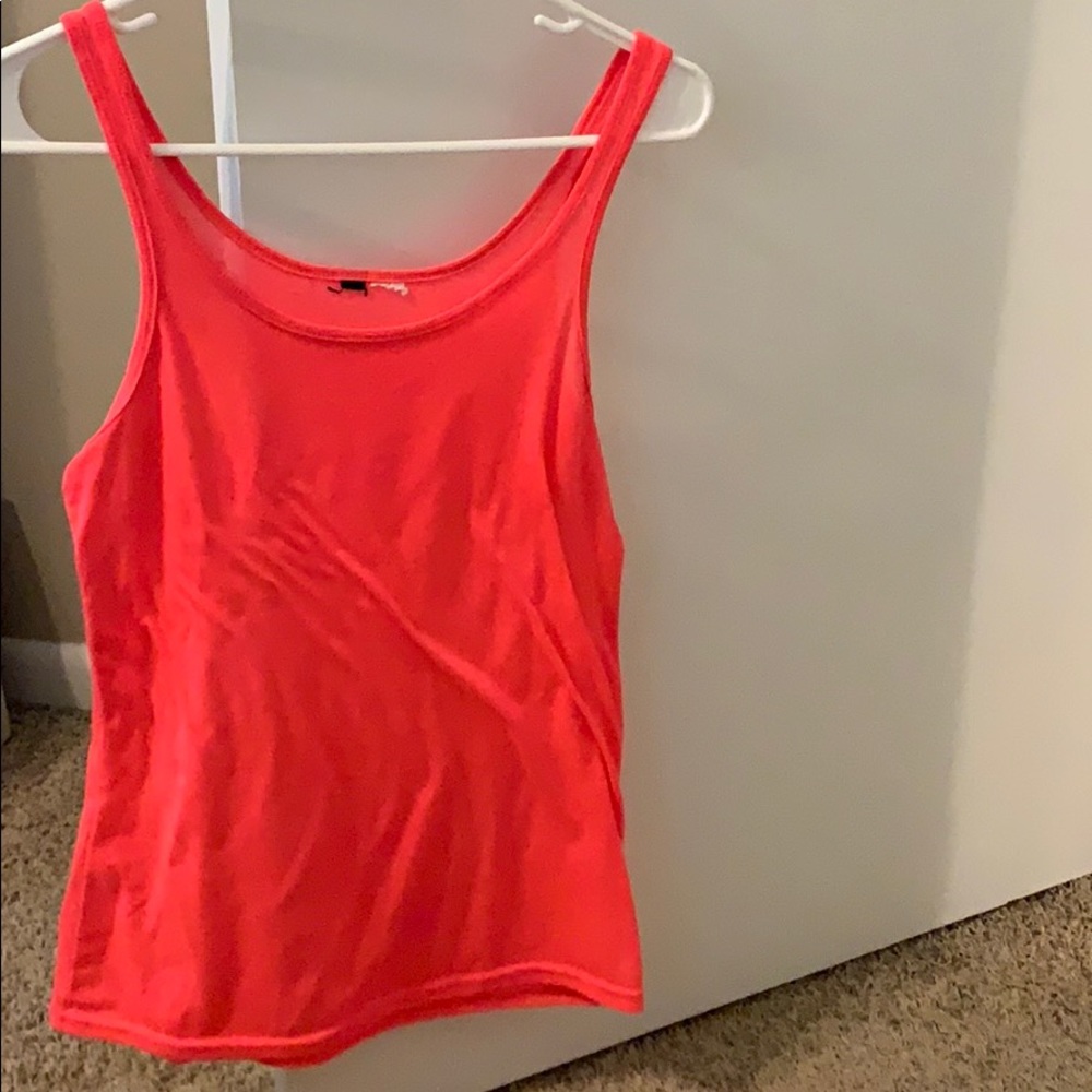 Hot pink fitted tank